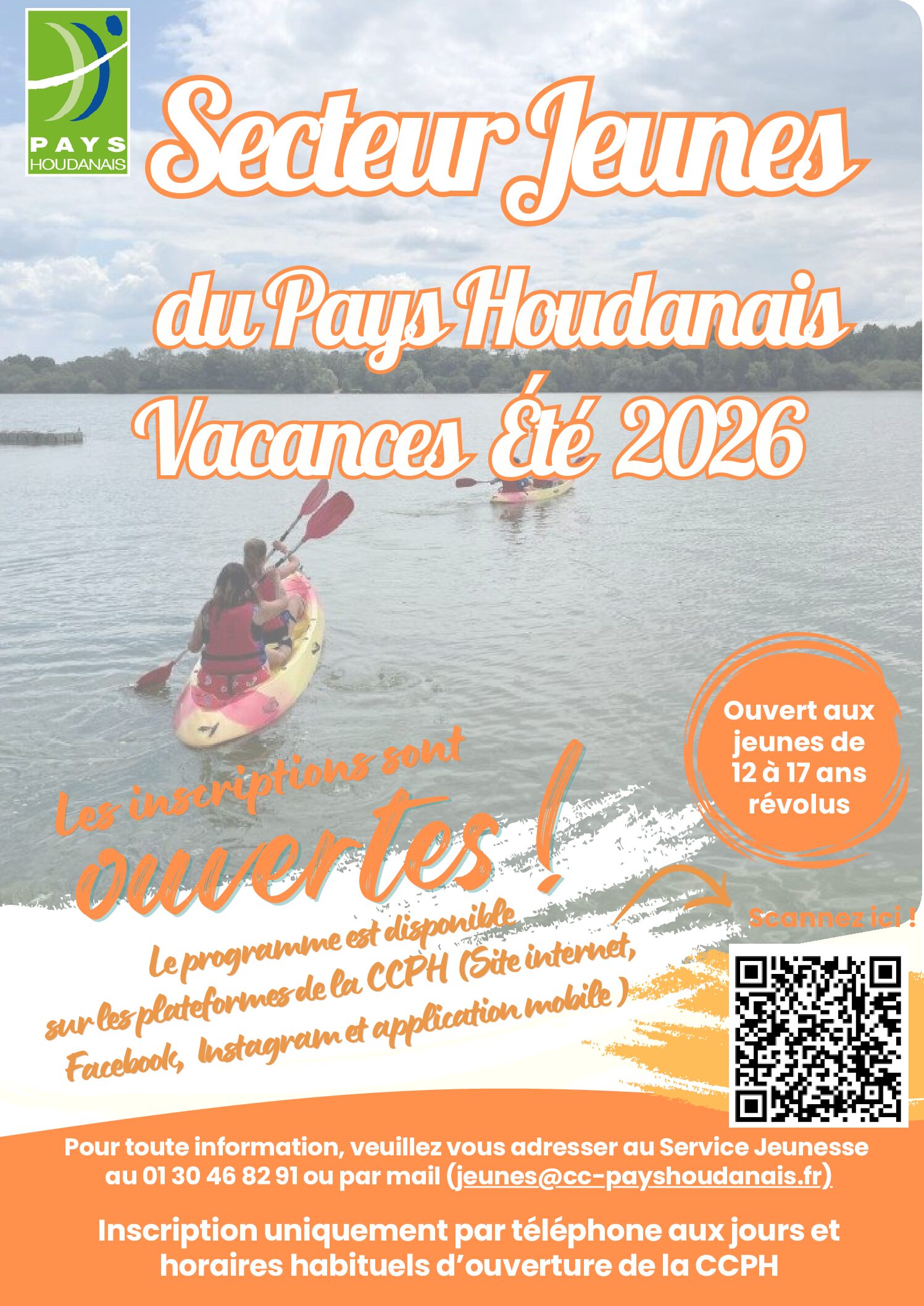 Inscriptions été 2026 aux activités du secteur Jeunes